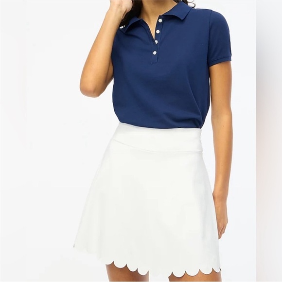 J. Crew Dresses & Skirts - J Crew white active scallop skirt size M new